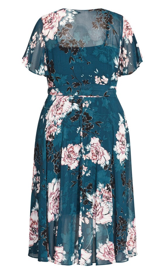 Blossom Short Sleeve Dress - jade, JADE, alternate image number null