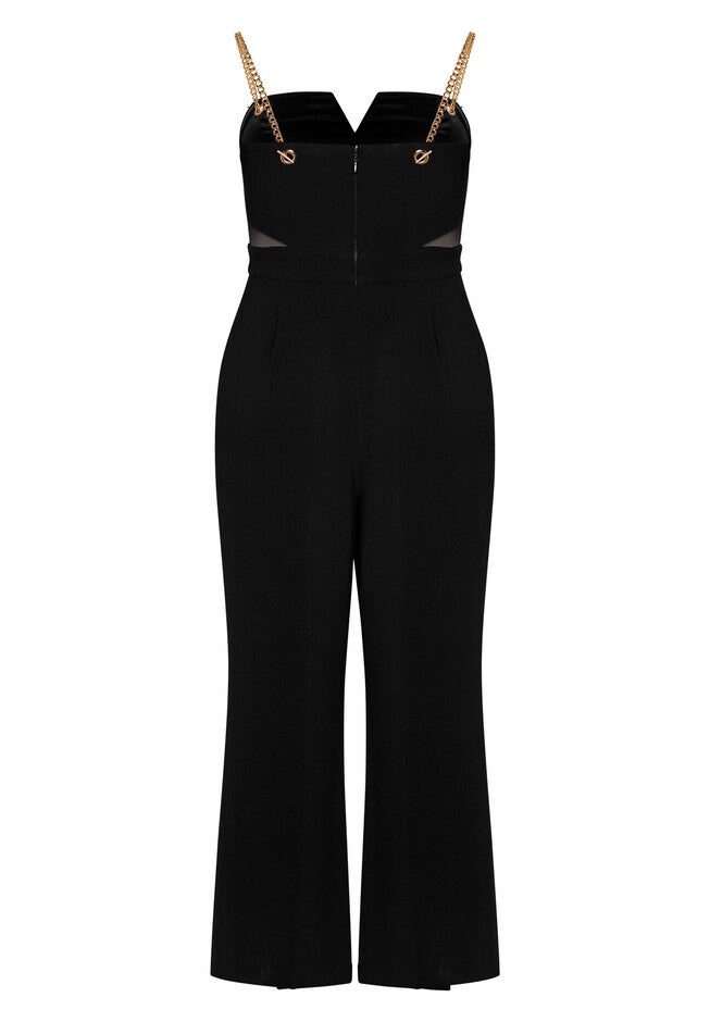 Ann Chain Jumpsuit - black, BLACK, alternate image number null