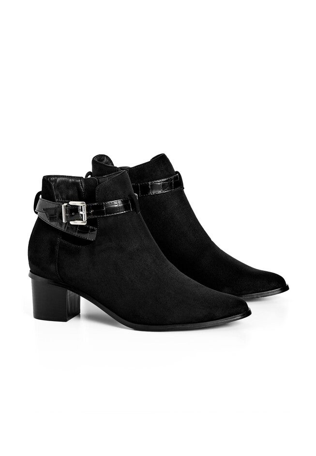 WIDE FIT Alias Cut Out Ankle Boot - black, BLACK, alternate image number null