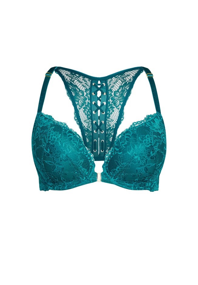 Pia Push Up Bra - teal, GREEN, alternate image number null
