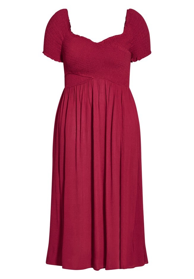 Island Detail Dress - rhubarb, RED, alternate image number null