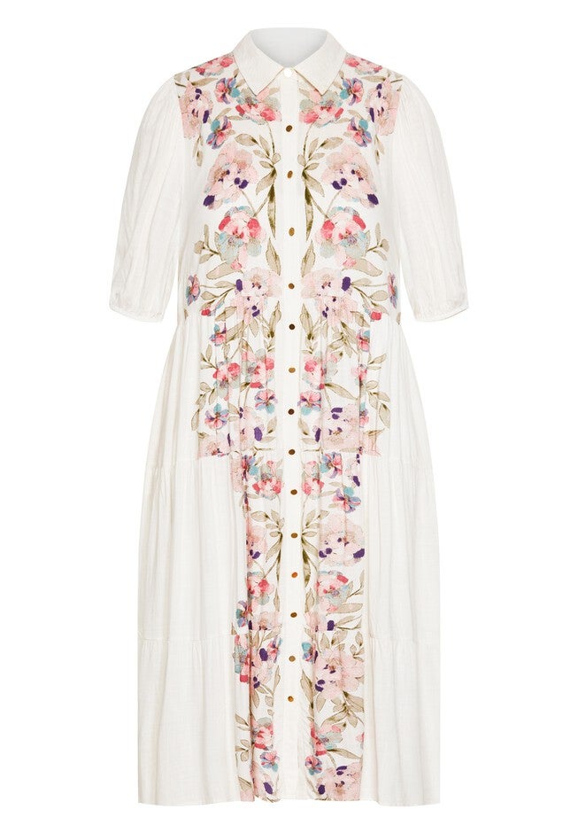 Charlotte Pl Dress, IVORY SECRET GARDEN, alternate image number null