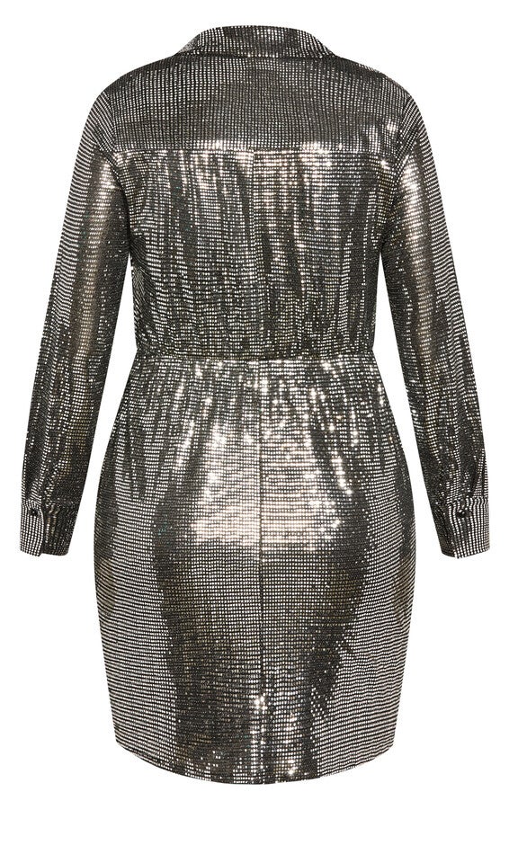 Sequin Glow Dress - silver, SILVER, alternate image number 5