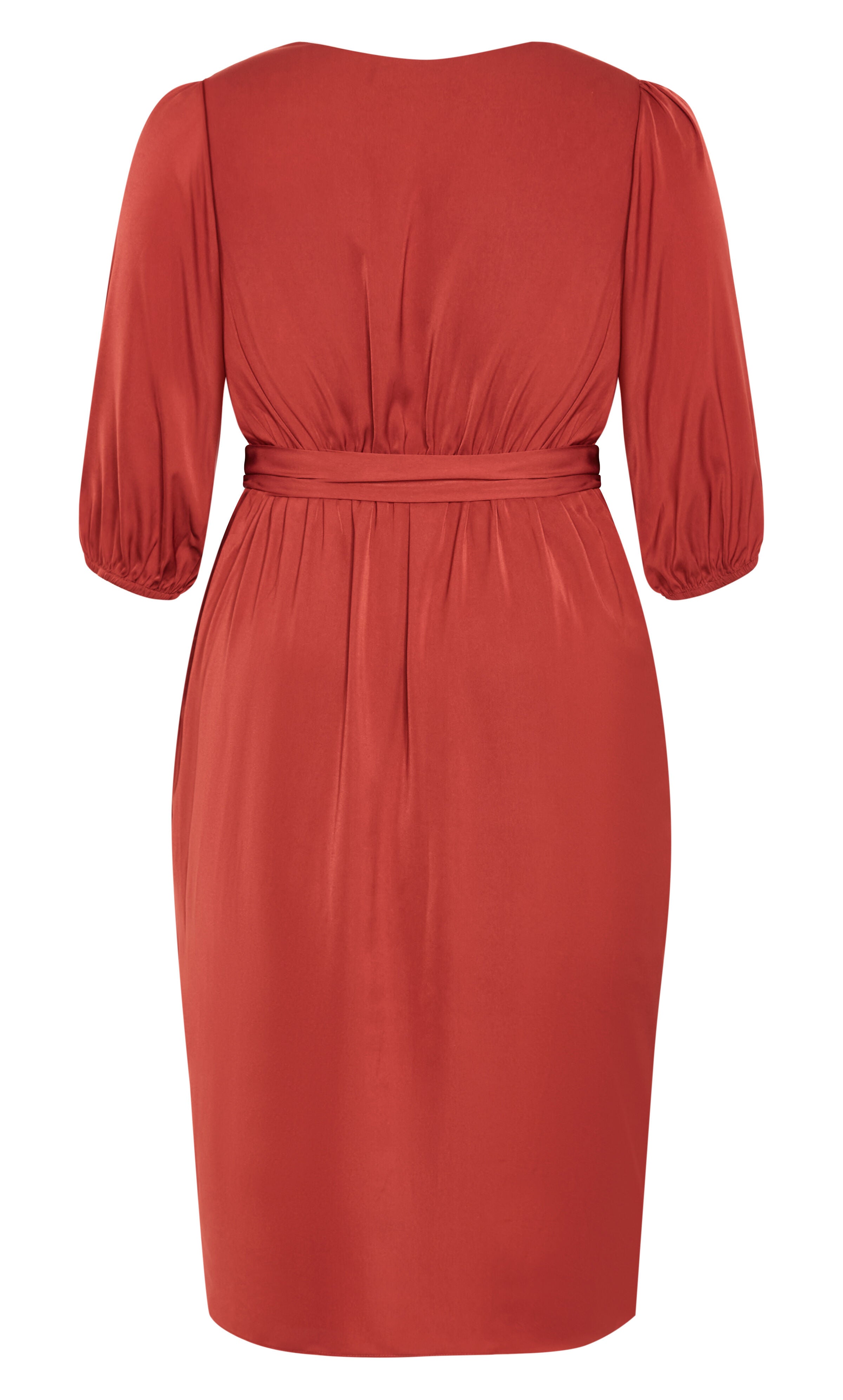 Opulent Elbow Sleeve Dress - cinnamon, BROWN, alternate image number 4