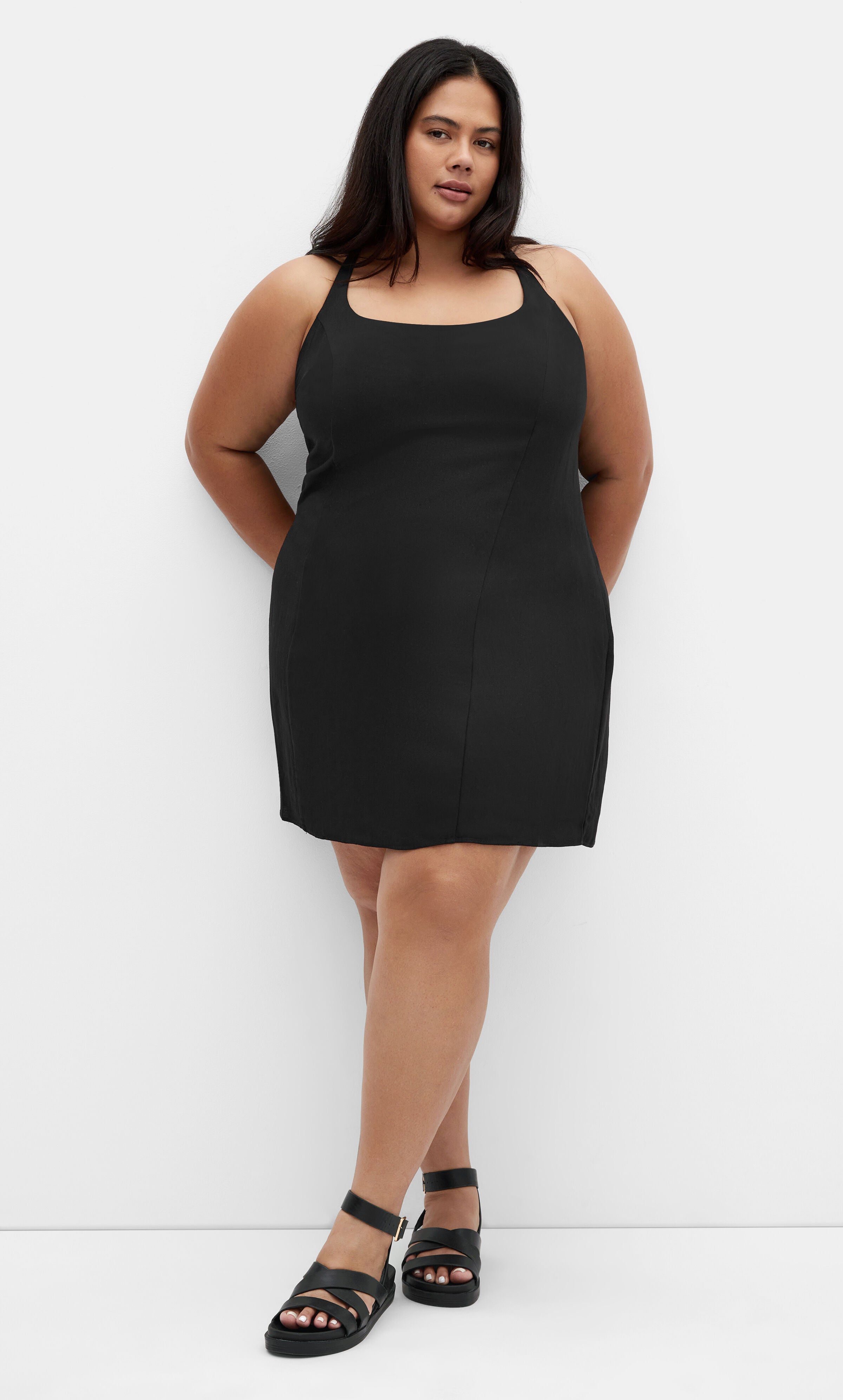 Caitlin Dress - black, BLACK, on-hover image number 1