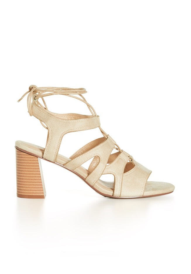 WIDE FIT Strap Lacey Heel - beige, BEIGE, on-hover image number 1