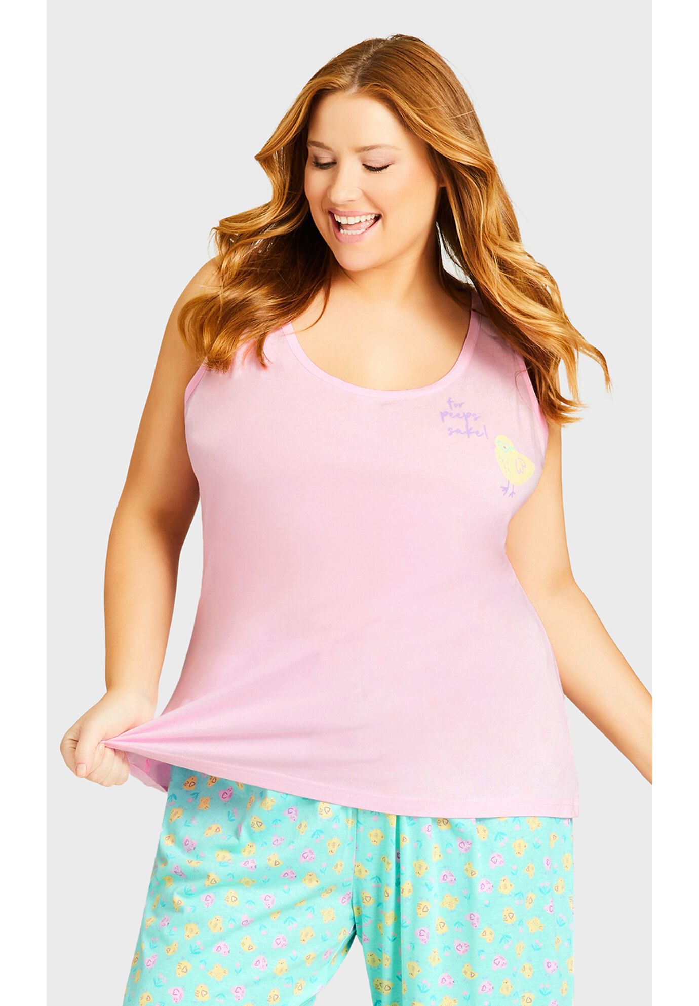 Plus size sleep tank outlet