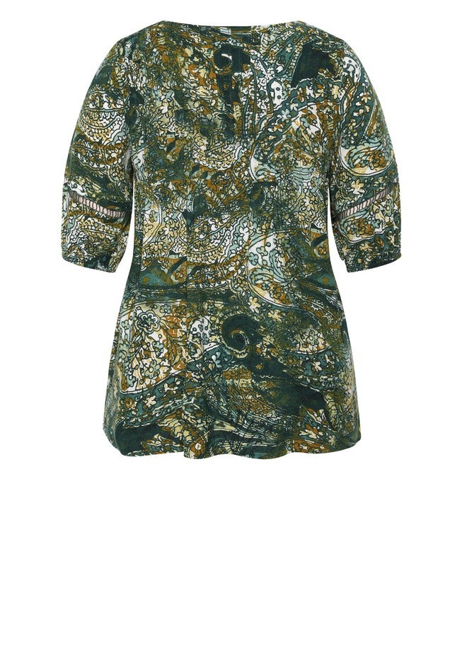 Carmel Pintuck Print Tunic, PAISLEY CHARM, alternate image number null