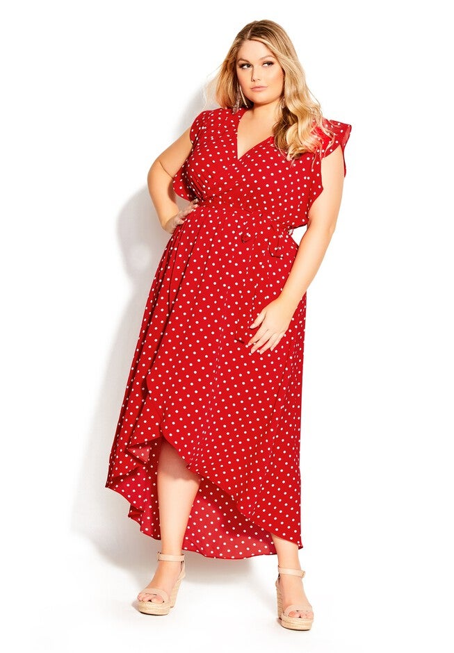 Red Love Maxi Dress - red, RED, hi-res image number 0
