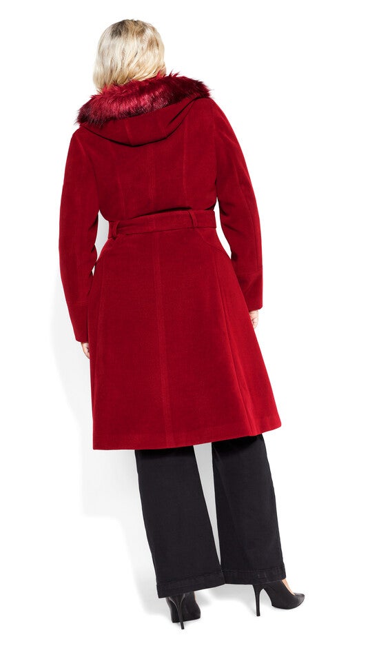 Miss Mysterious Coat - dark cherry, RED, alternate image number 5