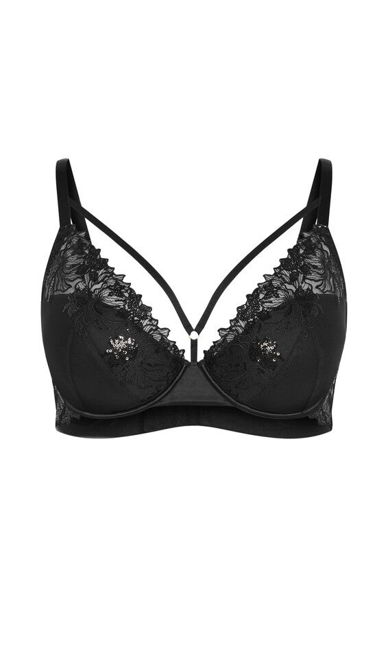 Tara Plunge Contour Bra - black, BLACK, alternate image number null