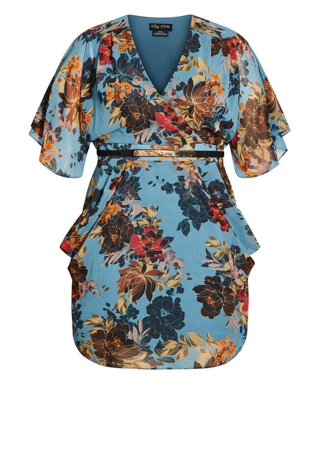 Fate Wrap Dress - blue, BLUE, alternate image number 2