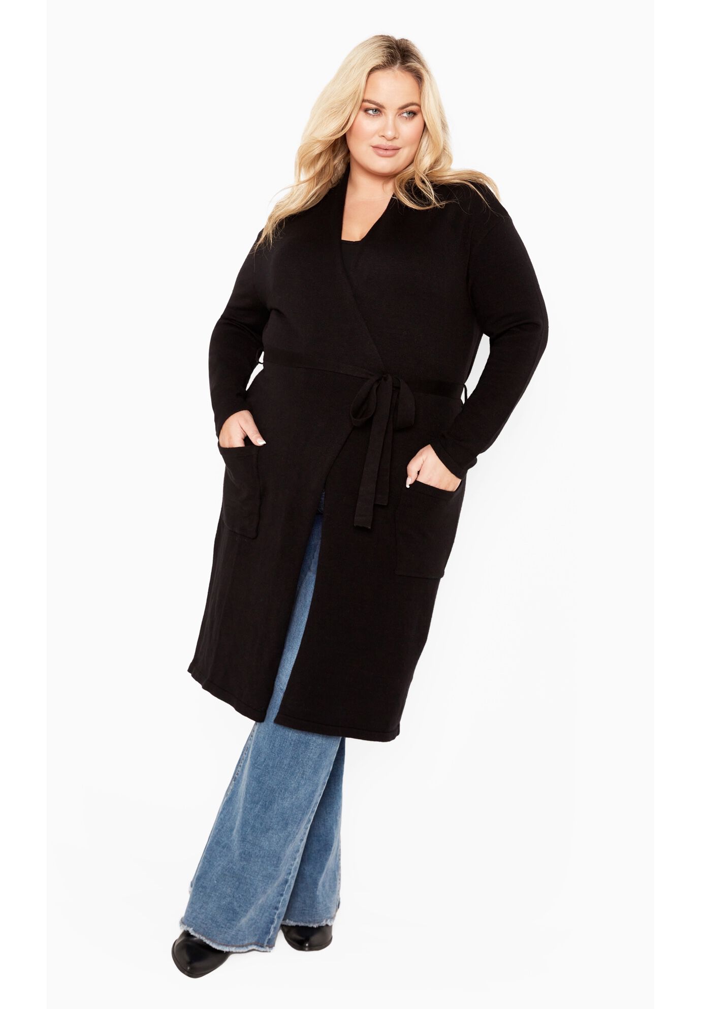 Kennedy Cardigan, BLACK, on-hover image number 1
