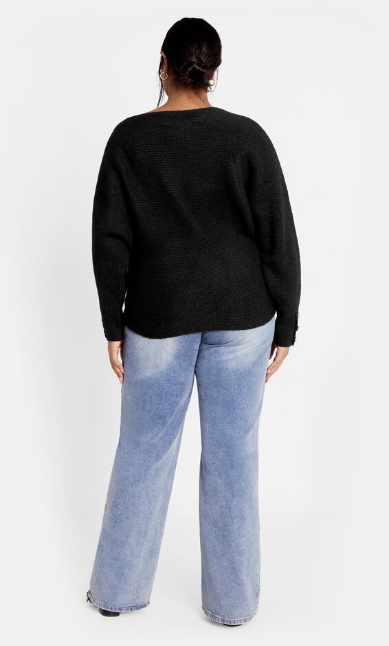 Eleni Slouch Sweater - black, BLACK, alternate image number null