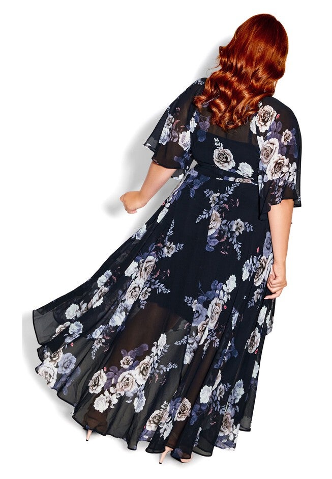 Sylvie Maxi Dress - navy, BLUE, alternate image number 4