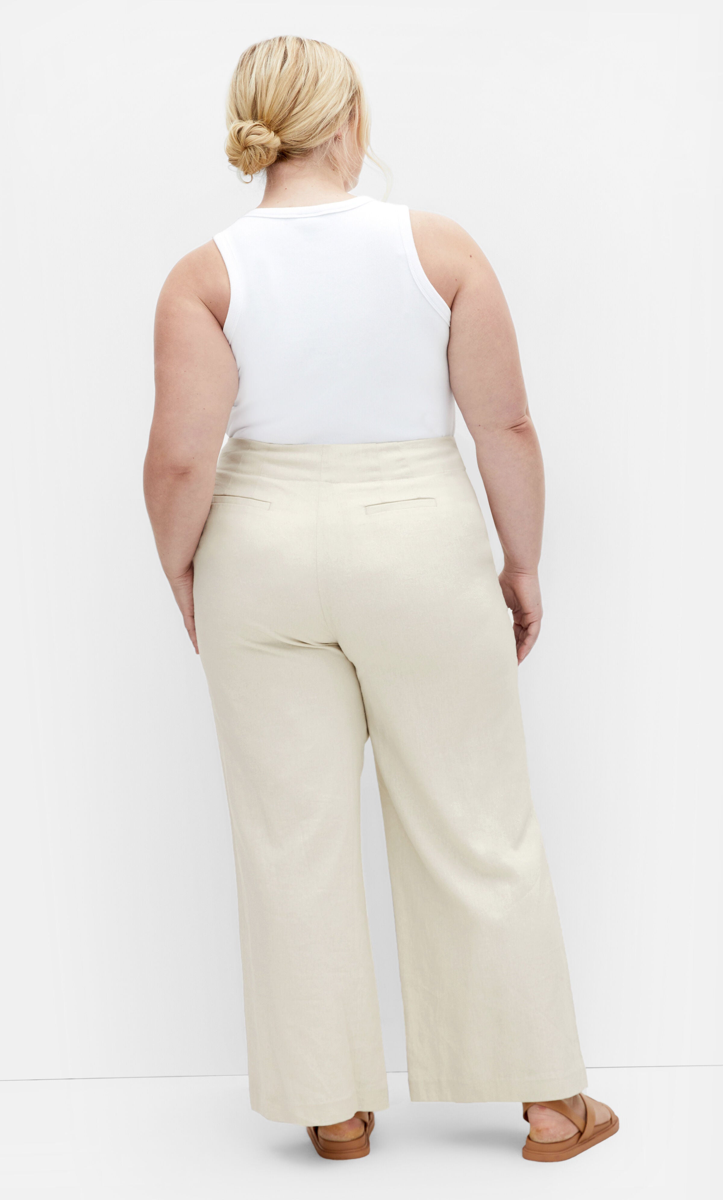Vivien Linen Pant - cream, BEIGE, alternate image number 1