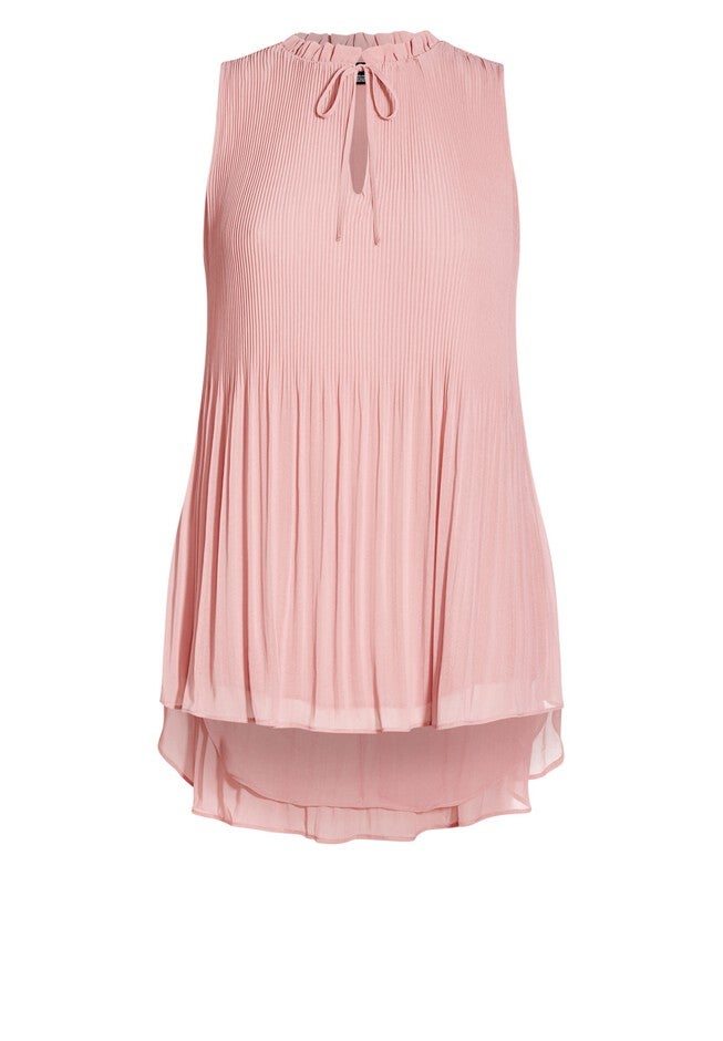 Adore Pleat Top - rose pink, PINK, alternate image number null