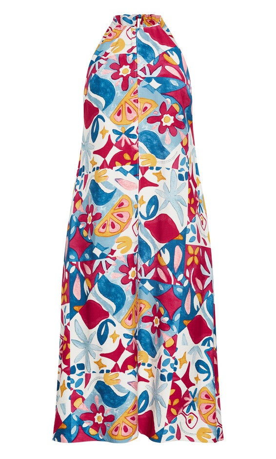 Mosaic Maxi Dress - print, BLUE, alternate image number null