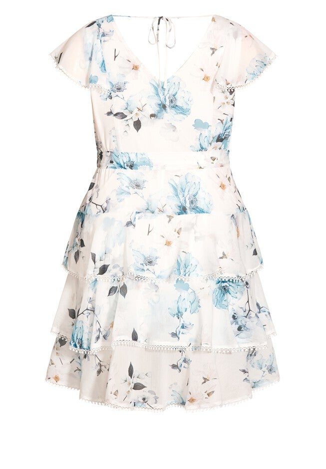 Floral Orchid Dress - ivory, WHITE, alternate image number 3
