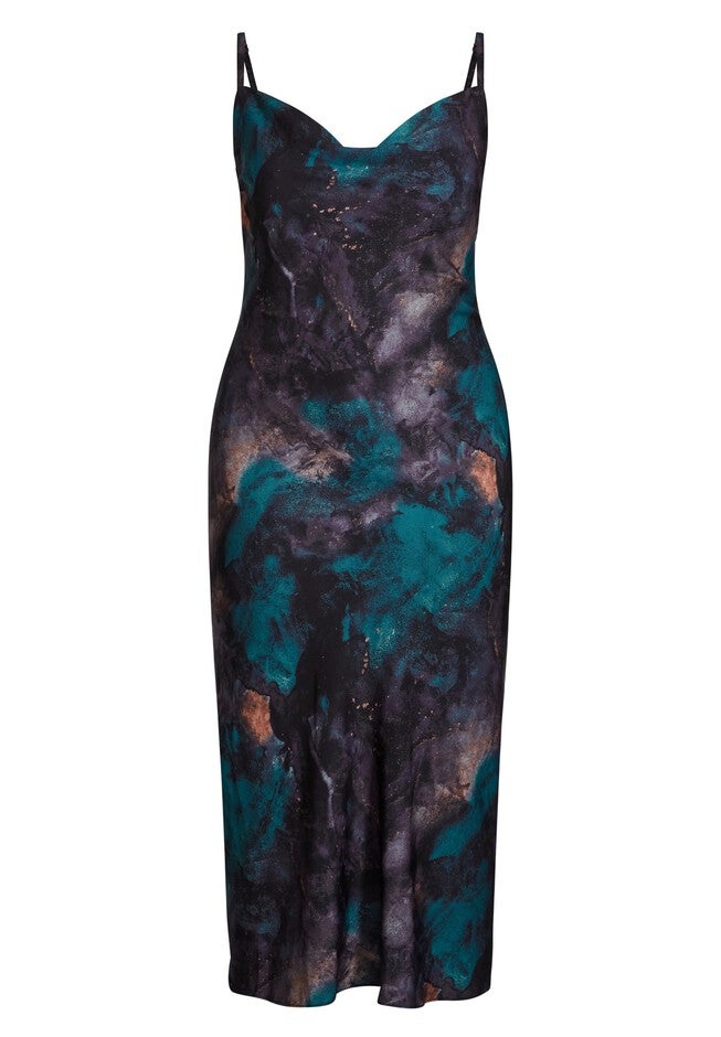 Exotic Surface Dress - teal, BLUE, alternate image number 4
