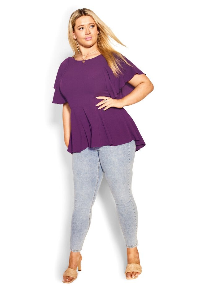 Romantic Mood Top - petunia, PURPLE, on-hover image number null
