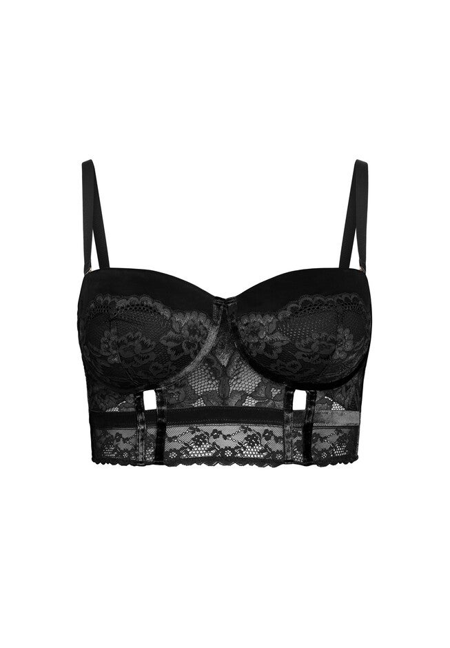 Sylvie Underwire Bustier - black, BLACK, alternate image number 4