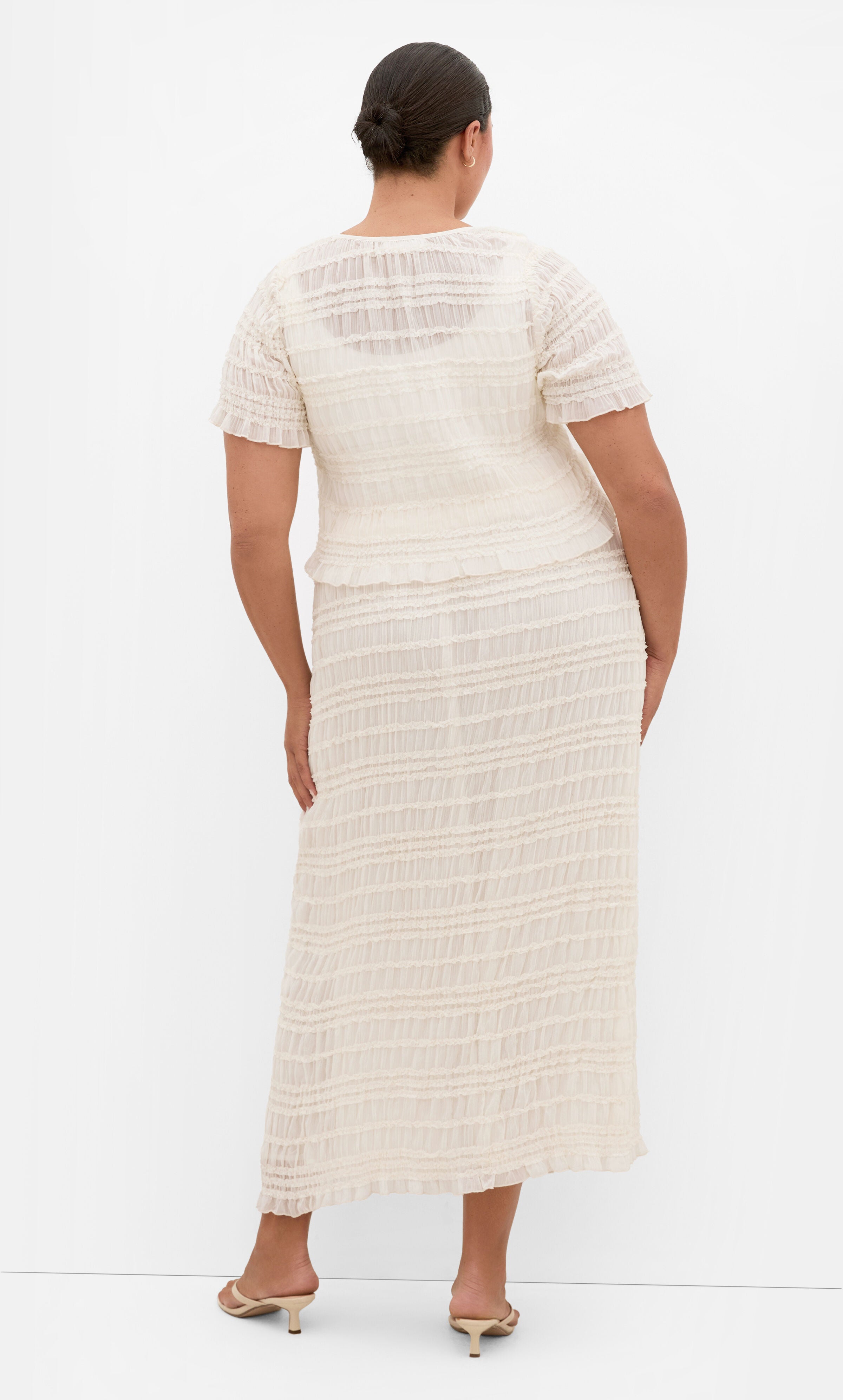 Emelia Shirred Top, BEIGE, alternate image number 2