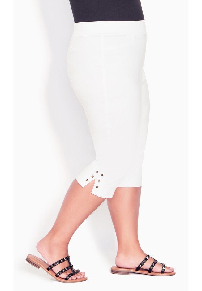 Gracie Eyelet Capri, WHITE, alternate image number null