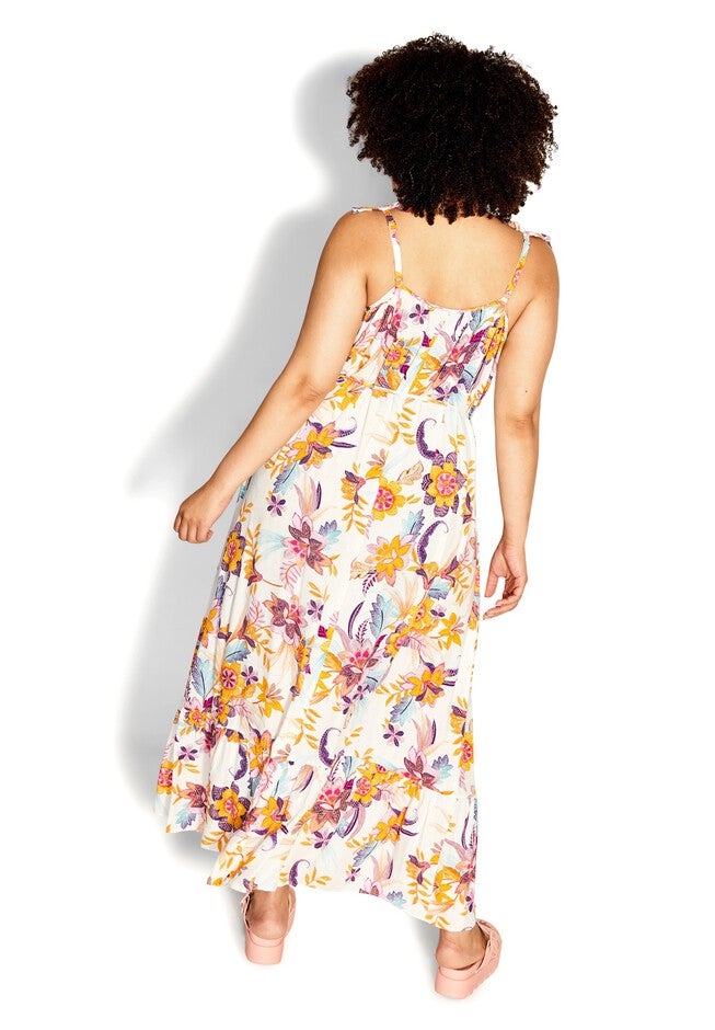 Tilly Print Maxi Dress - ivory, WHITE, alternate image number 3