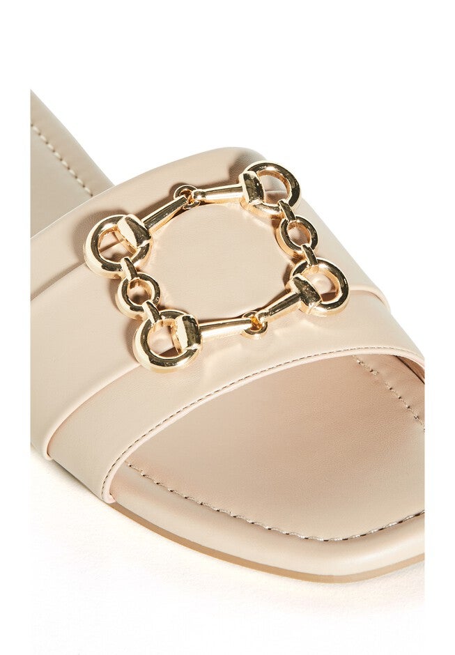 Bejewel Gold Chain Slide - nude, BEIGE, alternate image number 5