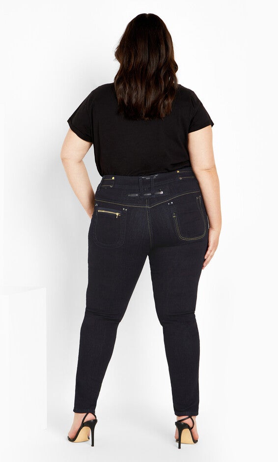 Harley Zip Me Skinny Jean - indigo, INDIGO, alternate image number 2