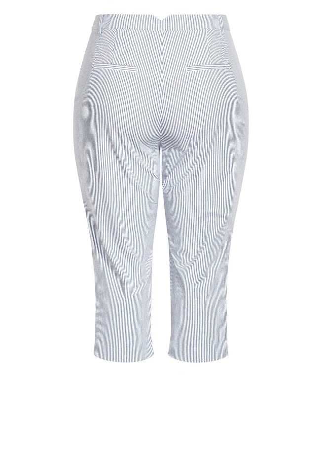 Blake Crop Stripe Pant - white, WHITE, alternate image number null