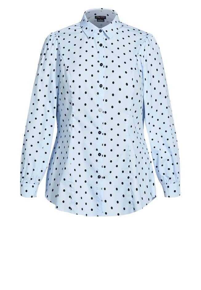 Blue Spot Shirt - blue, BLUE, alternate image number null