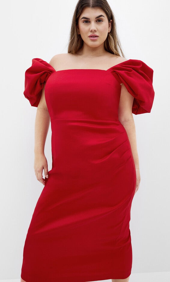 Elyse Dress - red, RED, alternate image number null