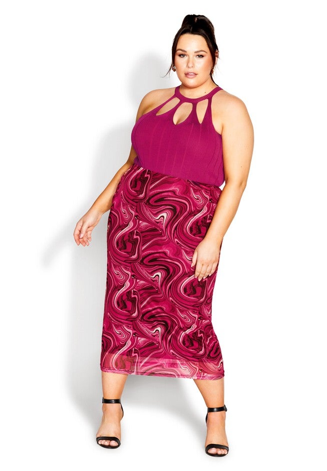 Aria Skirt - pink, PINK, on-hover image number 1