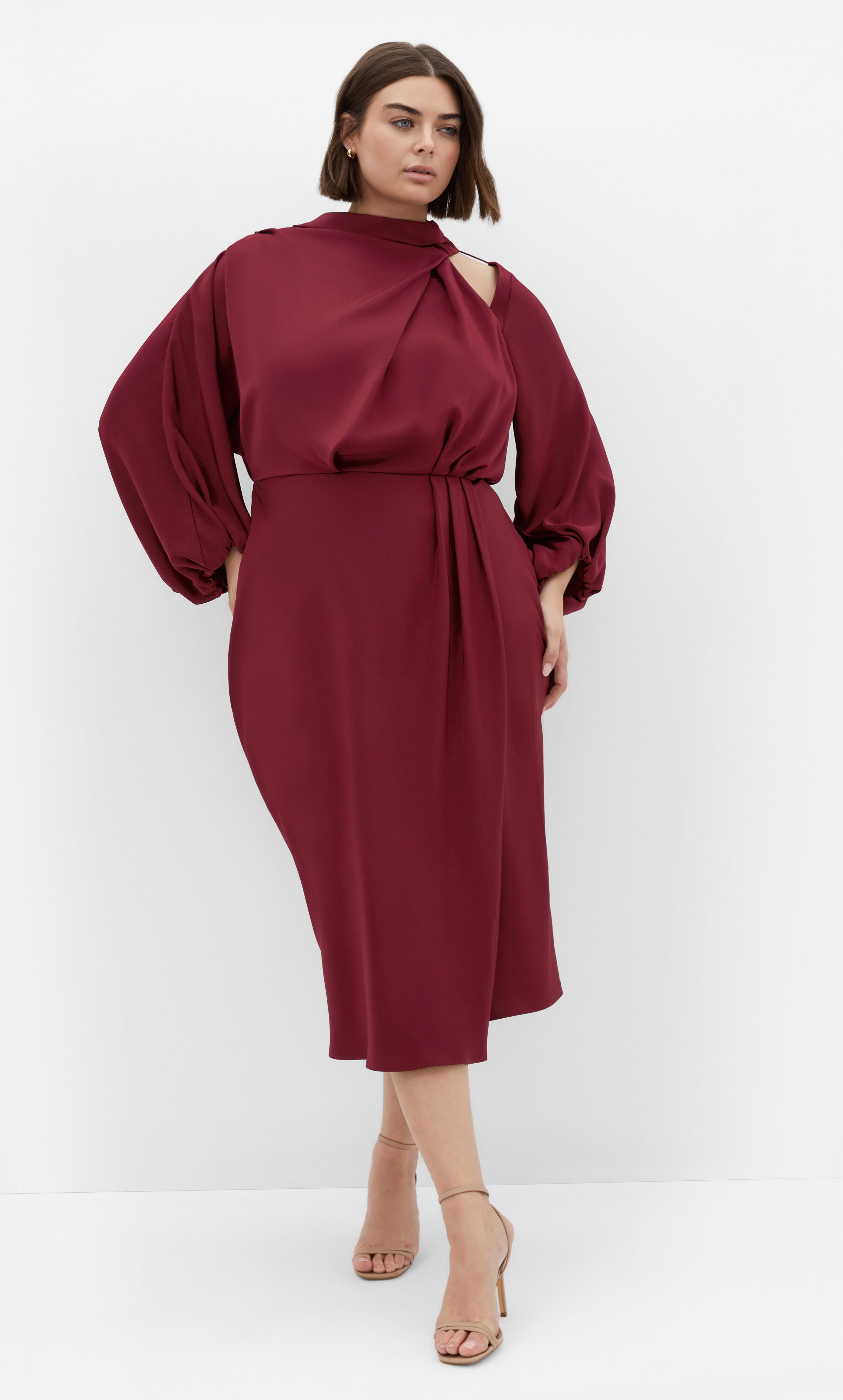 Jaylee Dress - burgundy, RED, alternate image number 2