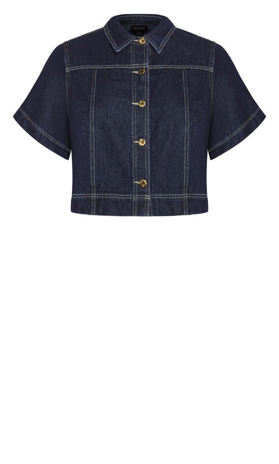 Denim Millie Jacket - dark denim, DENIM, alternate image number null