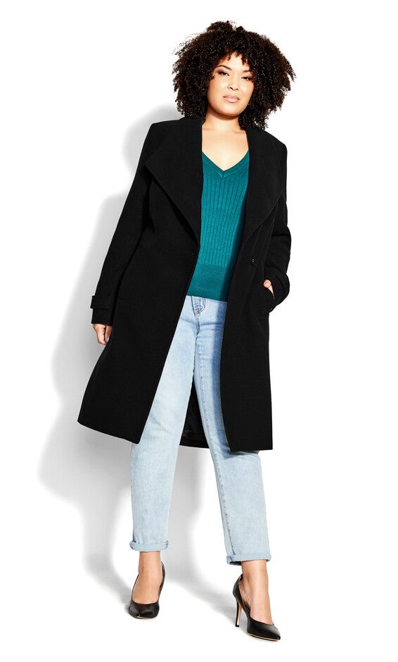 So Sleek Coat - black, BLACK, alternate image number null