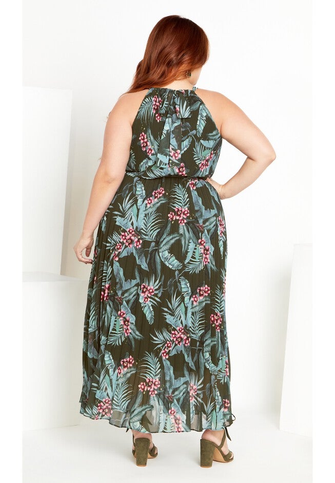Rebecca Print Maxi Dress - jungle, GREEN, alternate image number 2