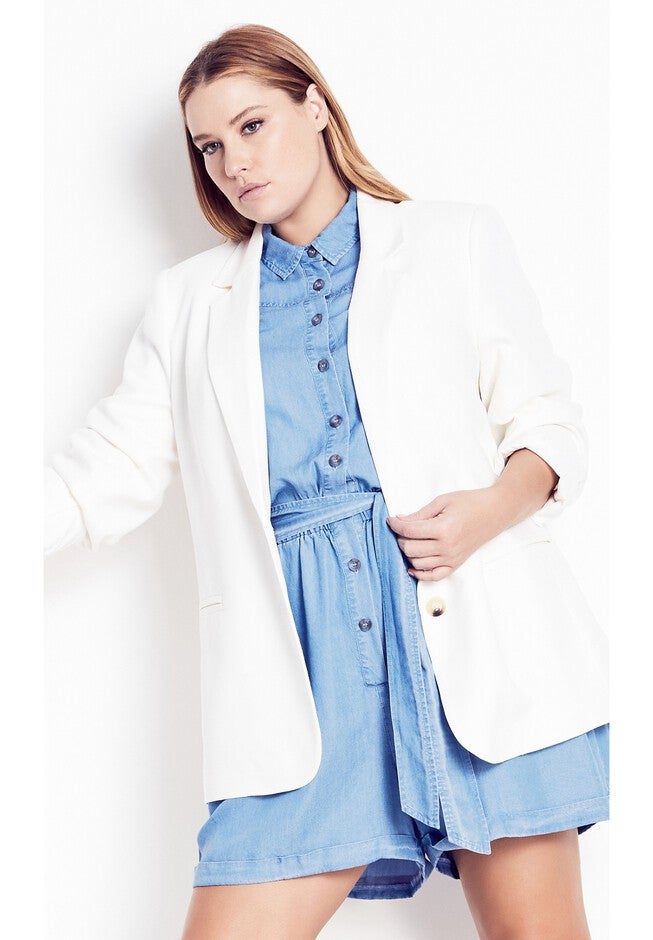 Emery Playsuit - chambray, BLUE, hi-res image number null