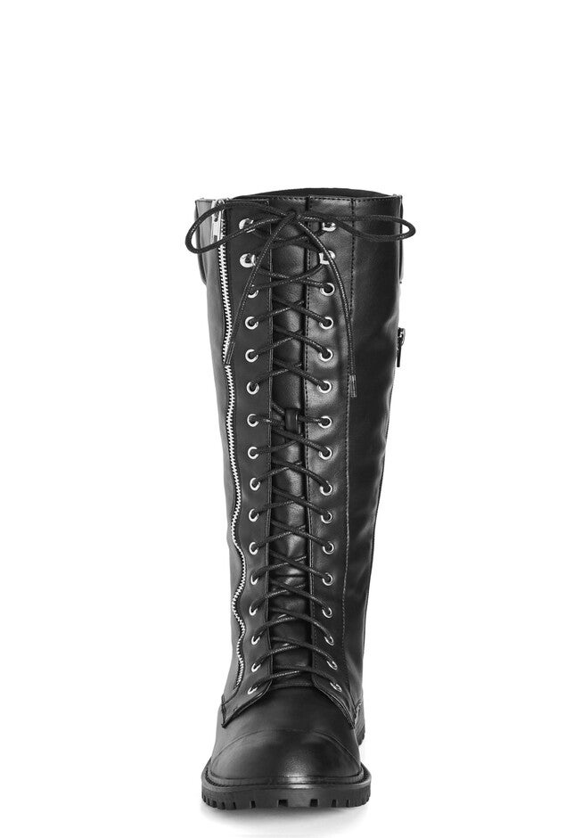 WIDE FIT Rochelle Knee Boot - black, BLACK, alternate image number null
