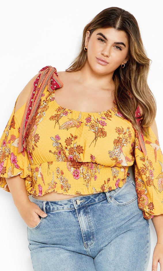Venice Top - sunflower, YELLOW, hi-res image number 0