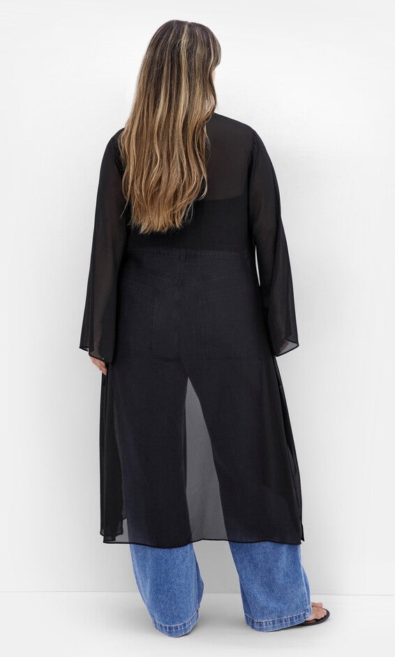 Remi Longline Jacket - black, BLACK, alternate image number null