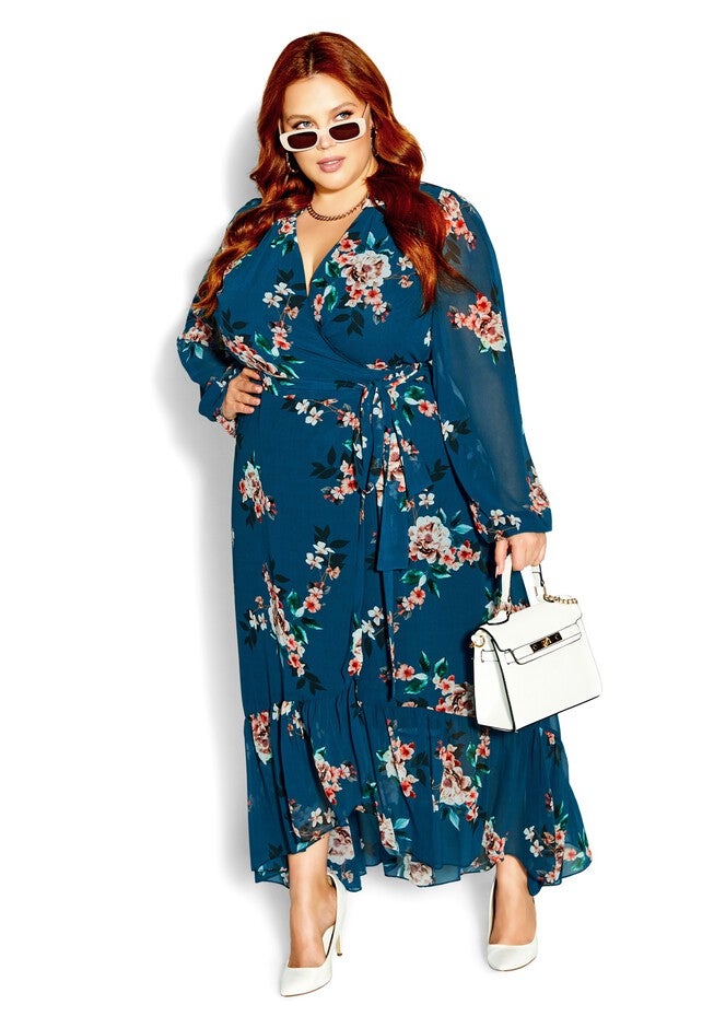 Vanessa Maxi Dress - teal, GREEN, hi-res image number null