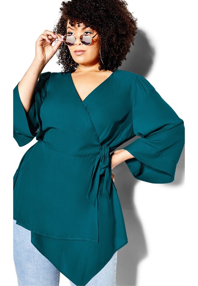 Shibara Vibes Top - teal, GREEN, hi-res image number null