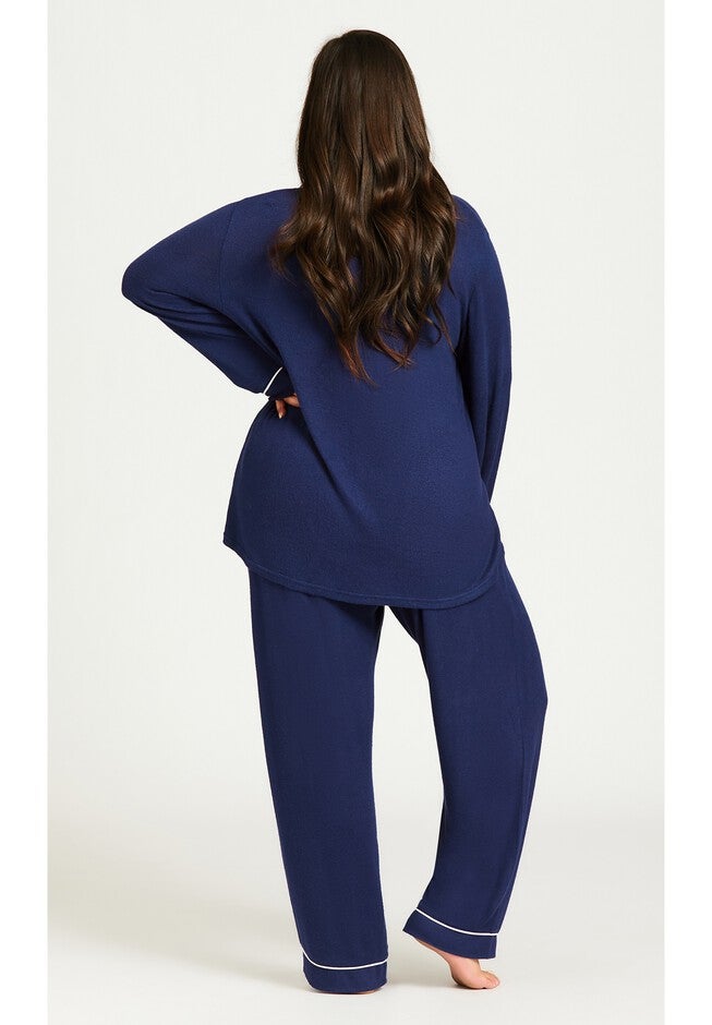 Hacci Button Plain Top, NAVY, alternate image number null