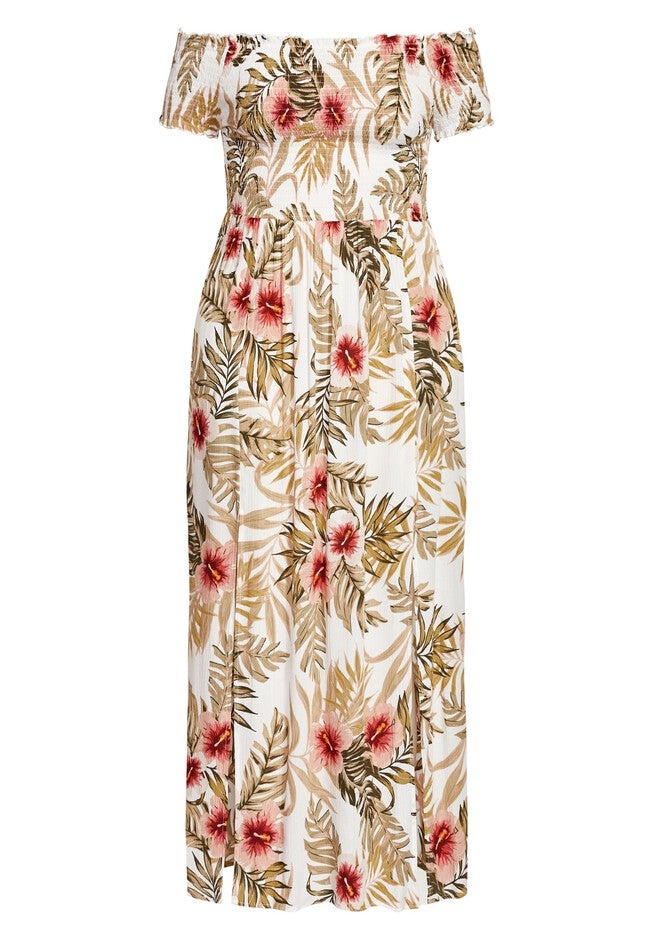 Laysan Smock Maxi Dress - ivory, WHITE, alternate image number 3