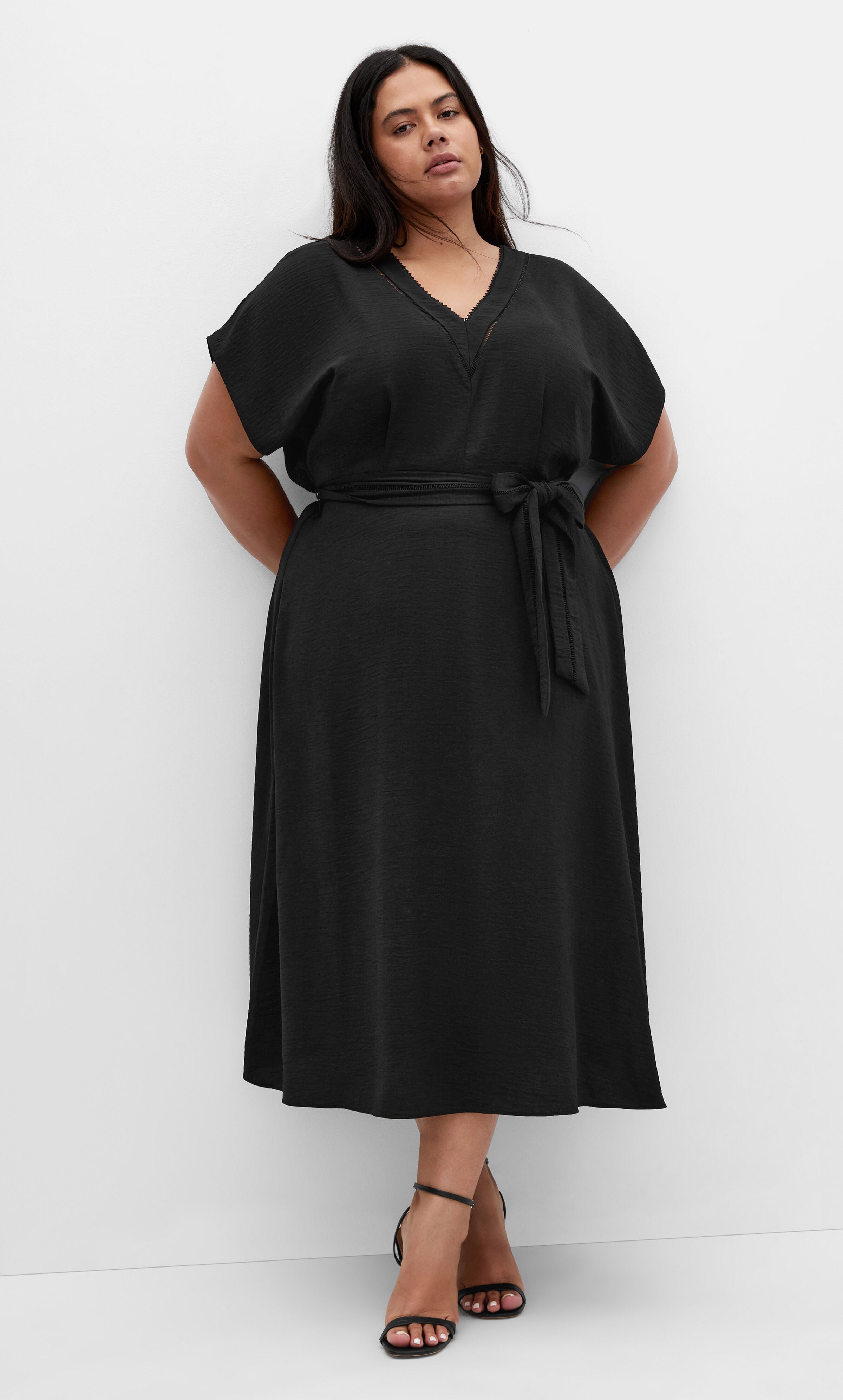 Maya Midi Dress - black, BLACK, hi-res image number 0
