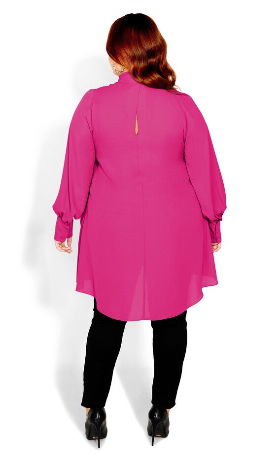 Neck Tie Tunic - sangria, SANGRIA, alternate image number 3
