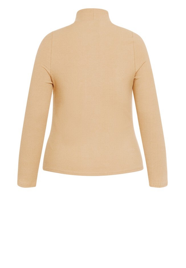 Turtle Neck Top - caramel, BROWN, alternate image number null